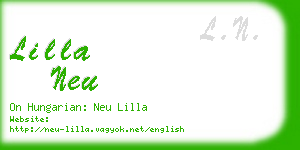 lilla neu business card